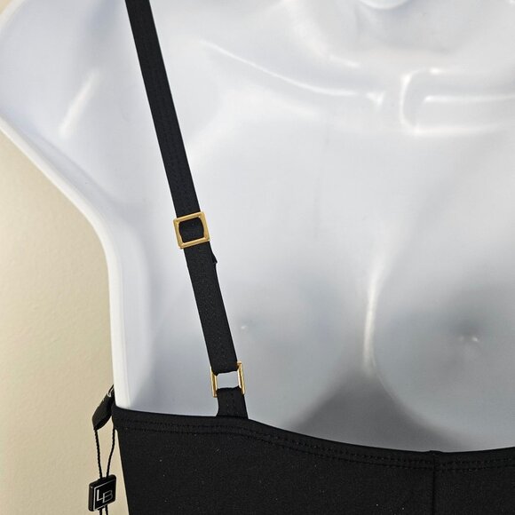 La Blanca Womens Island Goddess One-Piece Swimsuit Black Size 4 UPF+50 Elegant - Picture 7 of 10